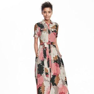 NWT Banana Republic Floral Maxi Shirtdress
